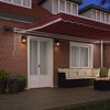 vidaXL Markise Manuell mit LED Weinrot 500x300 cm