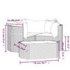 vidaXL 4-tlg. Garten-Lounge-Set mit Kissen Braun Poly Rattan