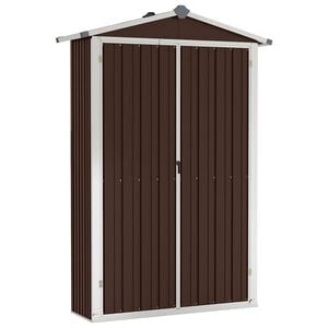 vidaXL Ger&auml;teschuppen Braun 116x45x175 cm Verzinkter Stahl