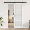 vidaXL Schiebet&uuml;r ORKDAL Wei&szlig; 78 x 232 cm Massivholz Kiefer und Glas