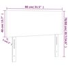 vidaXL LED Kopfteil Cappuccino-Braun 80x5x78/88 cm Kunstleder