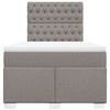 vidaXL Boxspringbett mit Matratze Taupe 120x190 cm Stoff