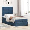 vidaXL Ottoman-Bett mit Matratze & LEDs Blau 80x200 cm Stoff