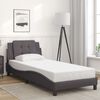 vidaXL Bettgestell mit LED ohne Matratze "Zadar" Grau 90x190 cm