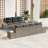 vidaXL Gartensofa-set mit Kissen 8 pcs Grau Poly-Rattan