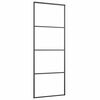 vidaXL Schiebet&uuml;r mit Beschlag Schwarz 76x205 cm ESG-Glas