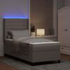 vidaXL LED Boxspringbett mit Matratze Taupe 100 x 200 cm Stoff