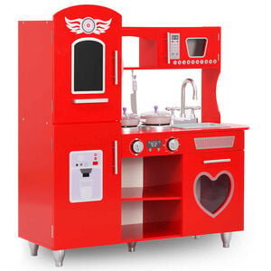 vidaXL Spielk&uuml;che Kinder MDF 84x31x89 cm Rot