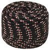 vidaXL Bootsseil Schwarz 14 mm 25 m Polypropylen