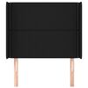 vidaXL Kopfteil mit Ohren Schwarz 103x16x118/128 cm Stoff