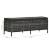 vidaXL 3-tlg. Garten-Lounge-Set mit Auflagen Poly Rattan Grau