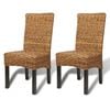 vidaXL Esszimmerst&uuml;hle 2 Stk. Abaca und Mango Massivholz