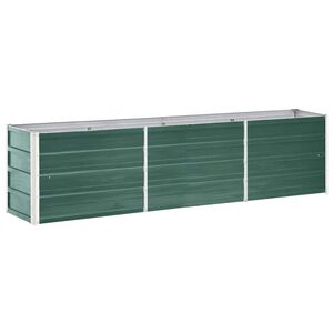 vidaXL Garten-Hochbeet Verzinkter Stahl 240&times;40&times;45 cm Gr&uuml;n