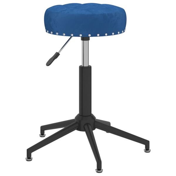 vidaXL Esszimmerst&uuml;hle 4 Stk. Drehbar Blau Samt