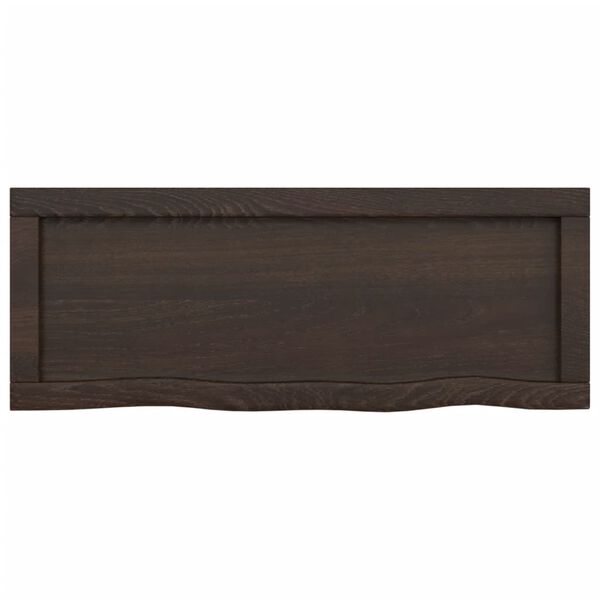 vidaXL Waschtischplatte Dunkelbraun 80x30x(2-4)cm Massivholz Behandelt
