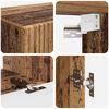 vidaXL TV-Schrankset Wandmontiert 4 pcs Altholz Holzwerkstoff
