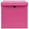 vidaXL Aufbewahrungsboxen mit Deckeln 4 Stk. Rosa 32x32x32 cm Stoff