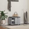 vidaXL Flurbank mit Kissen mit Regal Graues Sonoma 60 x 38 x 46 cm