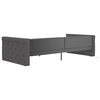 vidaXL Tagesbett mit Matratze USB Dunkelgrau Stoff 90x200 cm