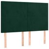 vidaXL Boxspringbett mit Matratze Dunkelgr&uuml;n 140x200 cm Samt