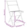 vidaXL 3-tlg. Bistro-Set Cremewei&szlig; Stoff und Massivholz