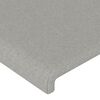 vidaXL Bettgestell ohne Matratze Hellgrau 90x190 cm Stoff