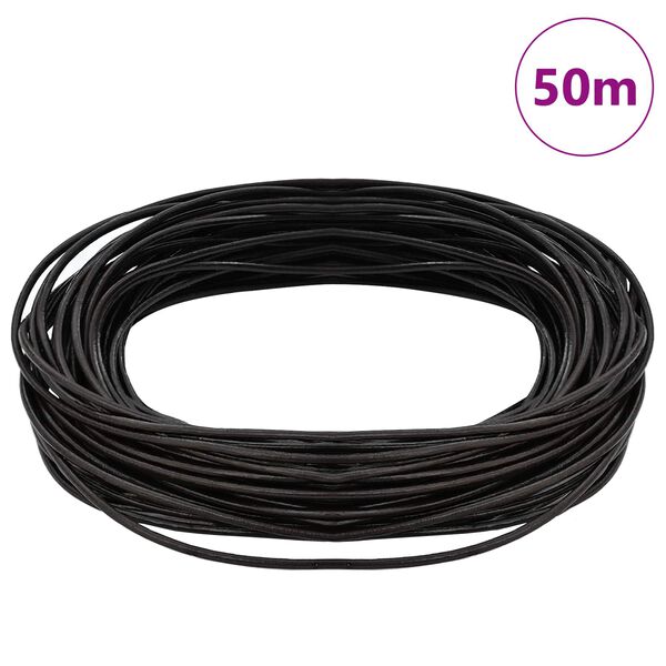 vidaXL Leder Schnur Dunkelbraun &Oslash;1 mm x 50 m Leder
