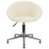 vidaXL Esszimmerst&uuml;hle 6 Stk. Drehbar Creme Stoff