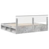 vidaXL Bettrahmen mit Kopfteil Beton 200 x 200 cm Massives Kiefernholz