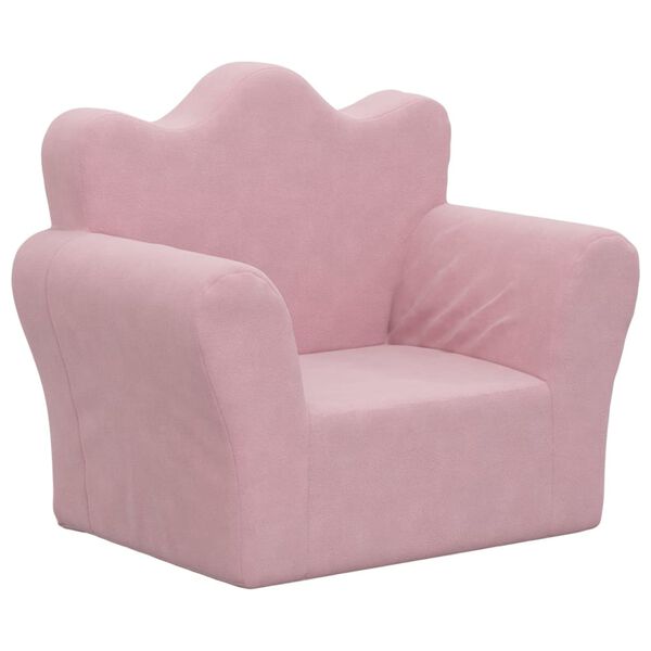 vidaXL Kindersofa Rosa Weich Pl&uuml;sch