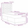 vidaXL Boxspringbett mit Matratze mit LED Schwarz 80 x 200 cm Samt