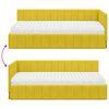 vidaXL Eckbettgestell mit Matratze mit Matratze 2 pcs Gelb Samt