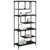 vidaXL B&uuml;cherregal Schwarz Eichen-Optik 81 x 36 x 176 cm Holzwerkstoff