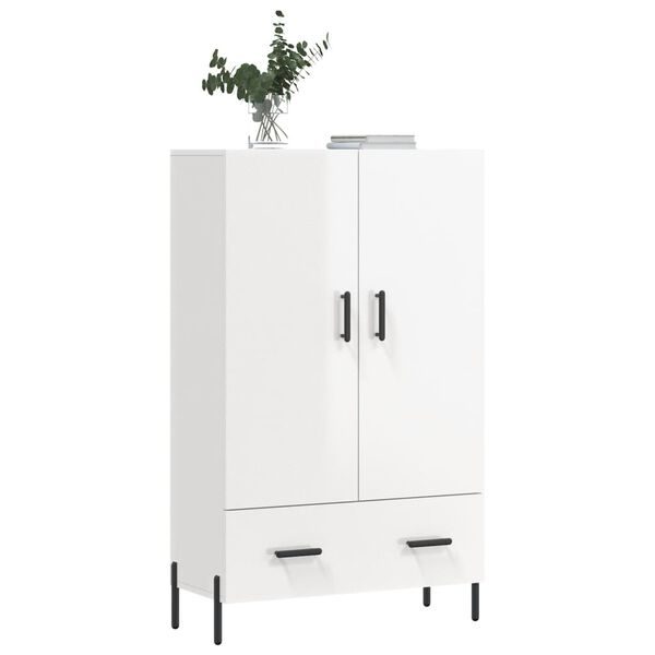 vidaXL Highboard Hochglanz-Wei&szlig; 69,5x31x115 cm Holzwerkstoff
