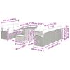 vidaXL Garten-Sofa-Set mit Kissen mit Kissen 10 pcs Beige und Hellgrau