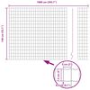 vidaXL Zaun mit Pfosten Grau 1,4 x 10 m Stahl und PVC