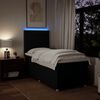 vidaXL Boxspringbett mit Matratze Schwarz 90x200 cm Stoff