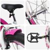 vidaXL Kinderfahrrad 18 Zoll f&uuml;r 5-7 Jahre alt Dunkelrosa
