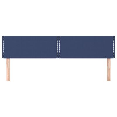 vidaXL Kopfteile 2 Stk. Blau 90x5x78/88 cm Stoff