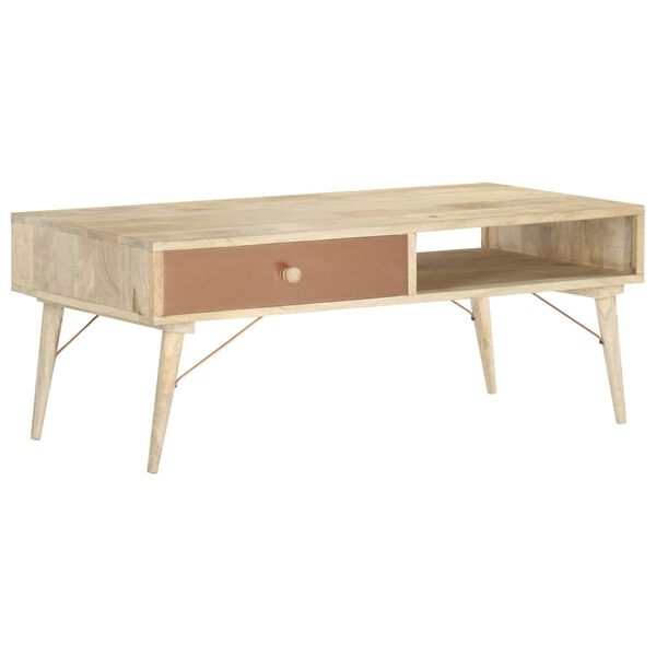 vidaXL Couchtisch 118&times;57&times;45 cm Massivholz Mango