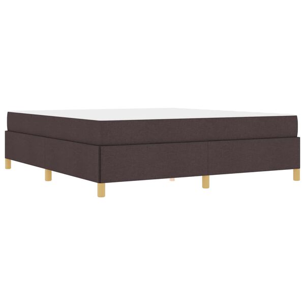 vidaXL Bettrahmen mit Matratze Dunkelbraun 180 x 200 cm Stoff