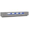 vidaXL 3-tlg. TV-Schrank-Set LED-Leuchten Grau Sonoma Holzwerkstoff