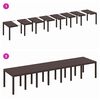 vidaXL Gartentisch Braun 400 x 100 x 73 cm Poly-Rattan