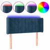 vidaXL LED Kopfteil Dunkelblau 83x16x78/88 cm Samt
