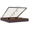 vidaXL Ottoman-Bett mit Matratze & LEDs Dunkelbraun 160x200 cm Stoff
