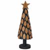 vidaXL Weihnachtsbaum mit St&auml;nder Braun 61 cm Massivholz Teak