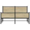 vidaXL Metallbett ohne Matratze Sonoma-Eiche 140x190 cm