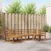 vidaXL Outdoor-Sofagarnitur mit Kissen 6 pcs Nat&uuml;rlich und Hellgrau