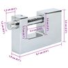 vidaXL Vorh&auml;ngeschloss 6 pcs Silber 8,7 x 1,9 x 5,5 cm Eisen
