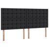 vidaXL Aufbewahrungsbett mit Matratze Schwarz 200 x 200 cm Kunstleder